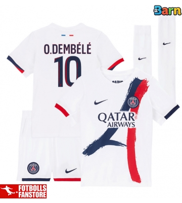 Paris Saint-Germain Ousmane Dembele #10 Bortatröja Barn 2025-26 Kortärmad (+ Korta byxor)